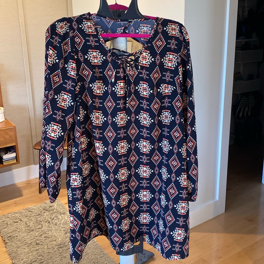 Xhiliration Long Sleeve Dress